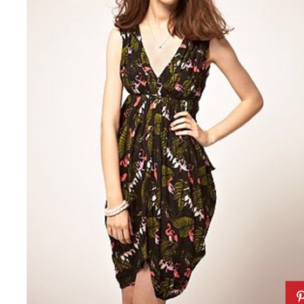 🌺ASOS🌺TRAFFIC PEOPLE FLAMINGO VICE DRESS🌺